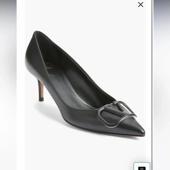 VALENTINO GARAVANI VLOGO LETHER HEELS - Picture 4 of 13